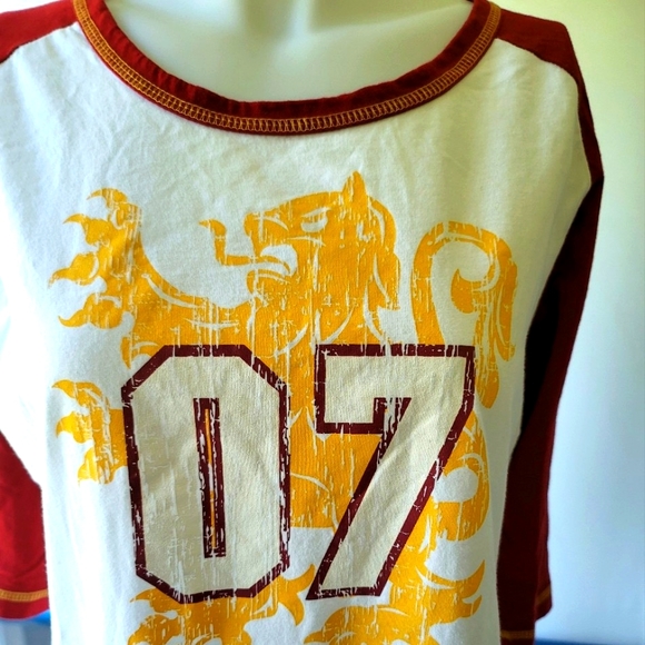 Harry Potter 07 Gryffindor 3/4 Sleeve Top Size XL - Picture 1 of 6